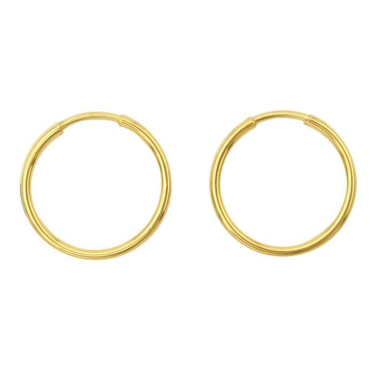 گوشواره طلا کم اجرت 18 عیار زنانه طلای ترنم مدل حلقه ای