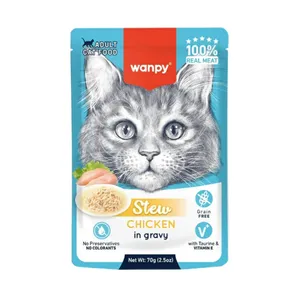 پوچ گربه بالغ ونپی مدل استیو طعم مرغ وزن ۷۰ گرم