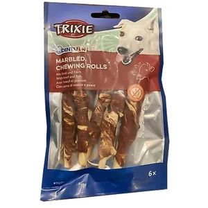 تشویقی  سگ تریکسی مدل Marbled Chewing Rolls وزن 70 گرم
