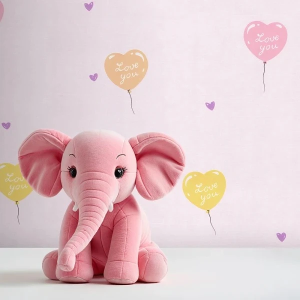 کاغذ دیواری اتاق کودک مدل بادکنک های قلبی مجموعه 2 رولی