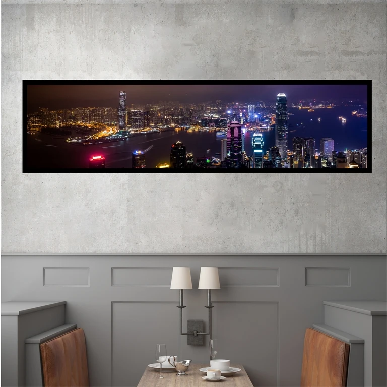 تابلو بکلیت طرح منظره شهر در شب مدل کشیده B-7458