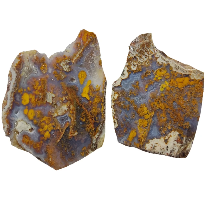 سنگ راف عقیق مدل شجر پاییزی کد 70M مجموعه 2 عددی