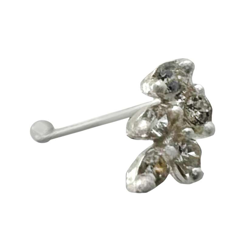 پیرسینگ نقره زنانه مدل برگ کد P4614 پیرسینگ نقره زنانه مدل برگ کد P4614