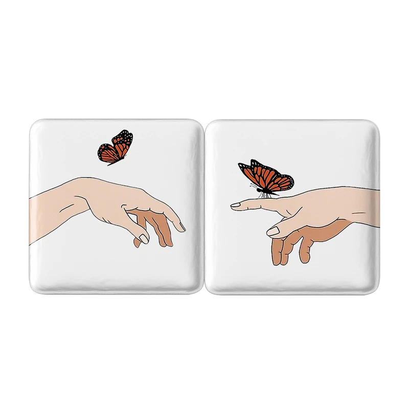 مگنت خندالو مدل آفرینش و پروانه کد A12 مجموعه 2 عددی