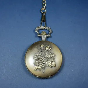 ساعت جیبی عقربه ای طرح گل مدل flower-02