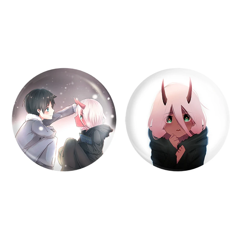 مگنت خندالو طرح زیروتو و هیرو انیمه دارلینگ در فرنکس کد 1200411998 مجموعه 2 عددی