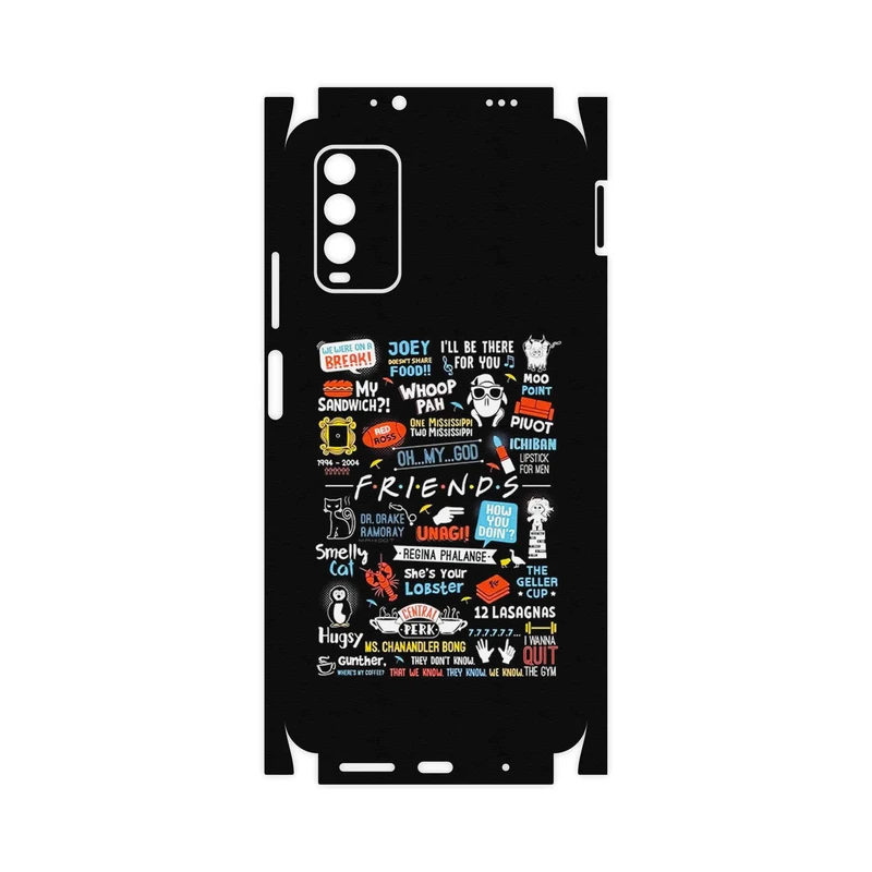 برچسب پوششی ماهوت مدل Friends 2-FullSkin مناسب برای گوشی موبایل شیائومی Redmi Note 9 4G
