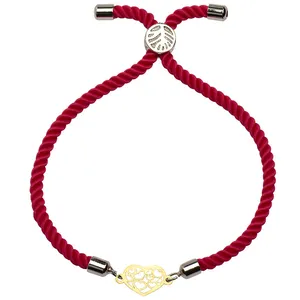 دستبند طلا 18 عیار زنانه الن نار طرح قلب مدل N1949