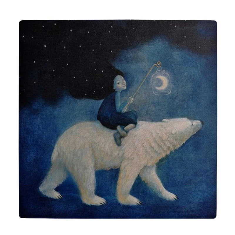 زیر لیوانی طرح دختر و خرس قطبی کد    3251200_485