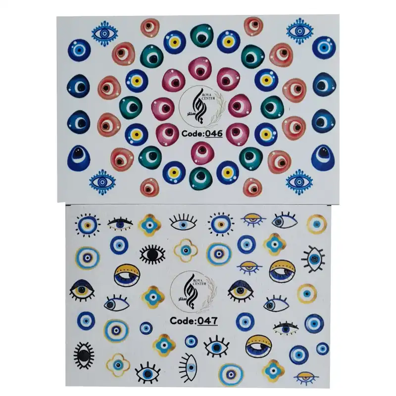 برچسب لنز ناخن رویاسنتر مدل 4647 مجموعه 2 عددی