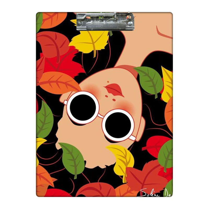 تخته شاسی طرح دختر پاییز و عینک آفتابی کد  2105147 سایز A4