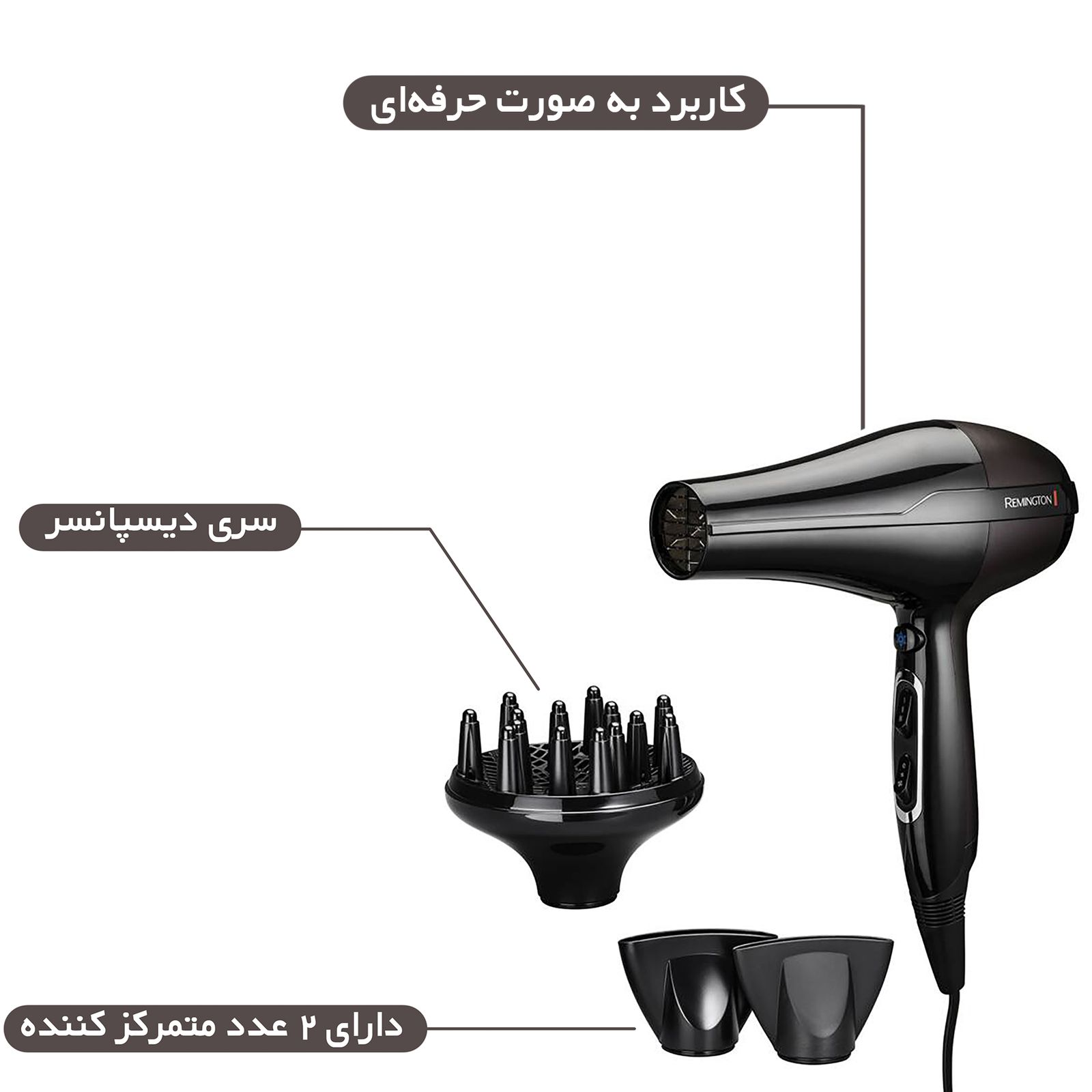 سشوار حرفه ای رمینگتون مدل Ac 5999 -  - 8