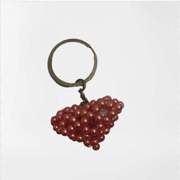 جاکلیدی دخترانه مدل قلب مرواریدی