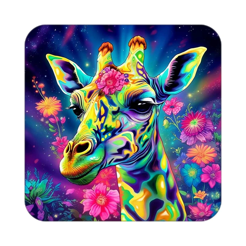 زیر لیوانی کاکتی طرح حیوانات رنگی مدل mp25595