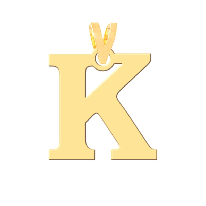 آویز گردنبند طلا 18 عیار زنانه کرابو طرح K مدل Kr3617