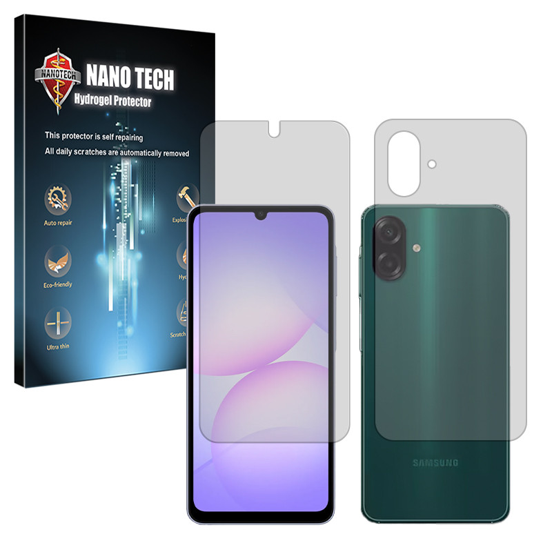 محافظ صفحه نمایش شفاف نانو تک مدل Tough مناسب برای گوشی موبایل سامسونگ Galaxy A07 4G به همراه محافظ پشت گوشی
