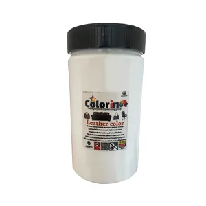 رنگ چرم کالراین مدل Leather Painting حجم 500 میلی لیتر رنگ سفید 