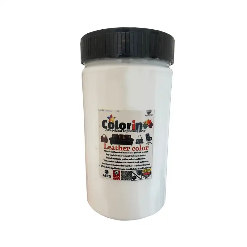 رنگ چرم کالراین مدل Leather Painting حجم 500 میلی لیتر رنگ سفید