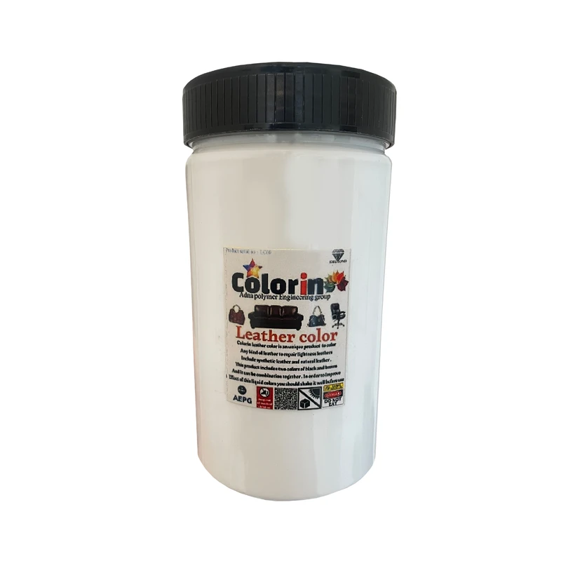 رنگ چرم کالراین مدل Leather Painting حجم 500 میلی لیتر رنگ سفید