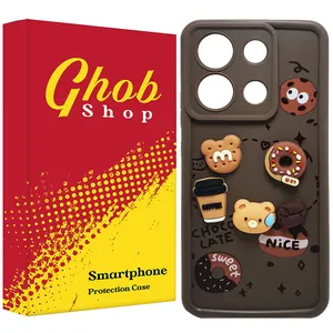 کاور قاب شاپ مدل دخترانه طرح خرسی مناسب برای گوشی موبایل شیائومی Redmi Note 13 Pro 4G / M6 Pro 4G