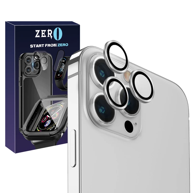 محافظ لنز دوربین زیرو مدل Ring Metal ZR مناسب برای گوشی موبایل اپل iPhone 16 Pro / 16 Pro Max