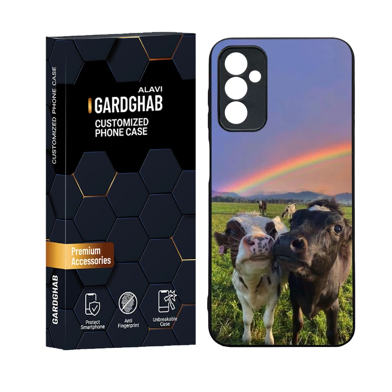 کاور گارد قاب علوی مدل دورژله ای پشت گلس حیوانات مناسب برای گوشی موبایل سامسونگ Galaxy M13 4G