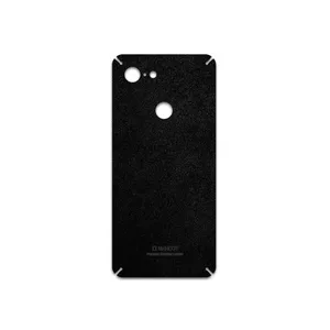 MAHOOT Black-Chamois-Leather Cover Sticker for Google Pixel 3