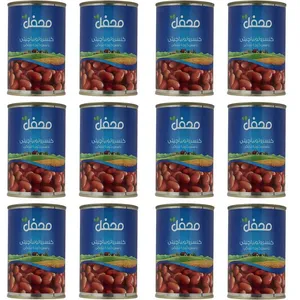کنسرو لوبیا چیتی محفل در سس گوجه فرنگی - 380 گرم بسته 12عددی