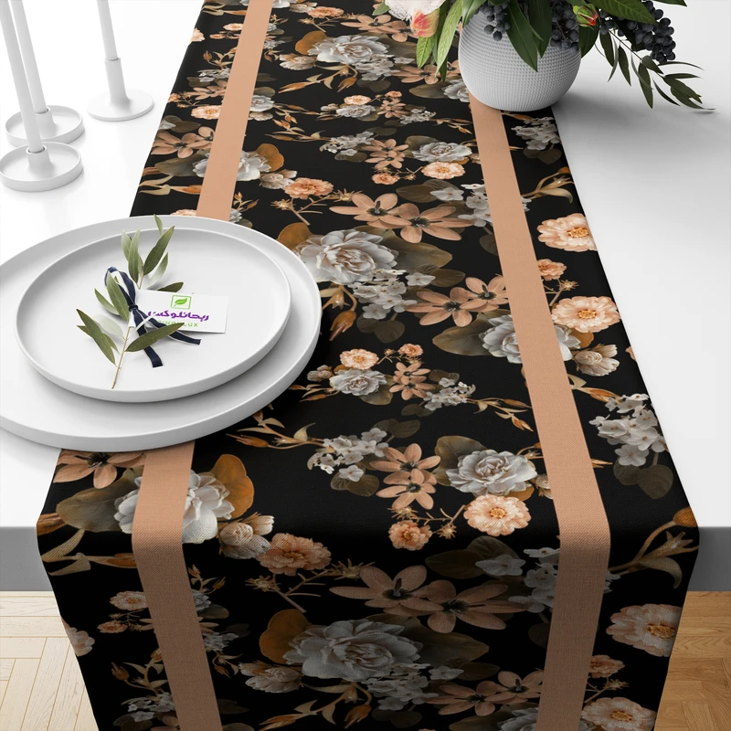 رانر ریحانلوکس مدل گلدار کد RH117 سایز 143x43 سانتی‌متر