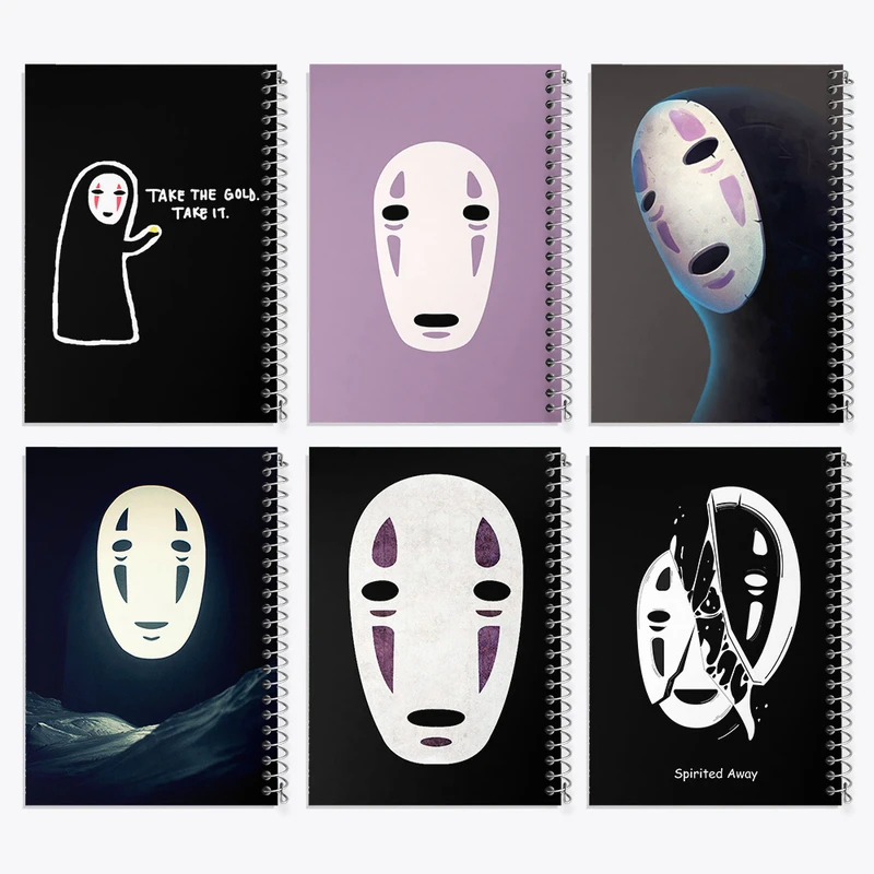 دفتر مشق 50 برگ خندالو طرح انیمه شهر اشباح کد 616 مجموعه 6 عددی