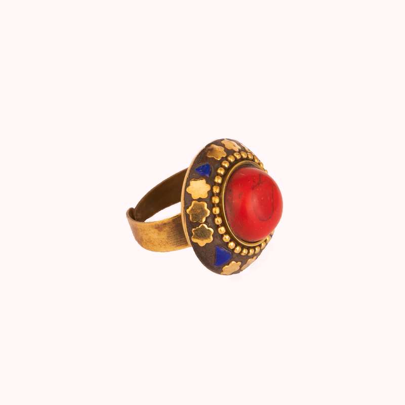 انگشتر زنانه مدل نپالی باز