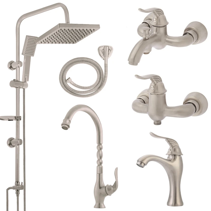 ست شیرآلات نایریکا مدل رها کد M03 یونیورست مجموعه 6 عددی