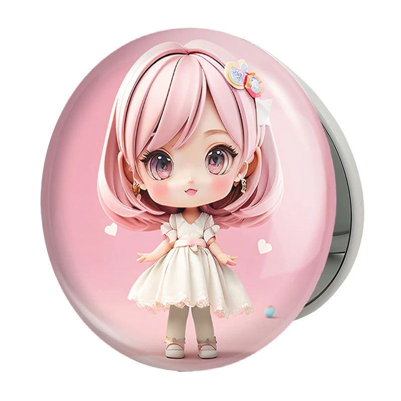 آینه جیبی خندالو طرح دخترانه (Girlish) مدل تاشو کد 36857