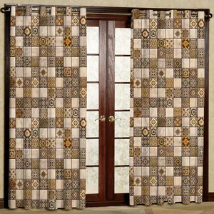 پرده مدل مربع هازان پانچی کد 4884 سایز 140x200 سانتی متر