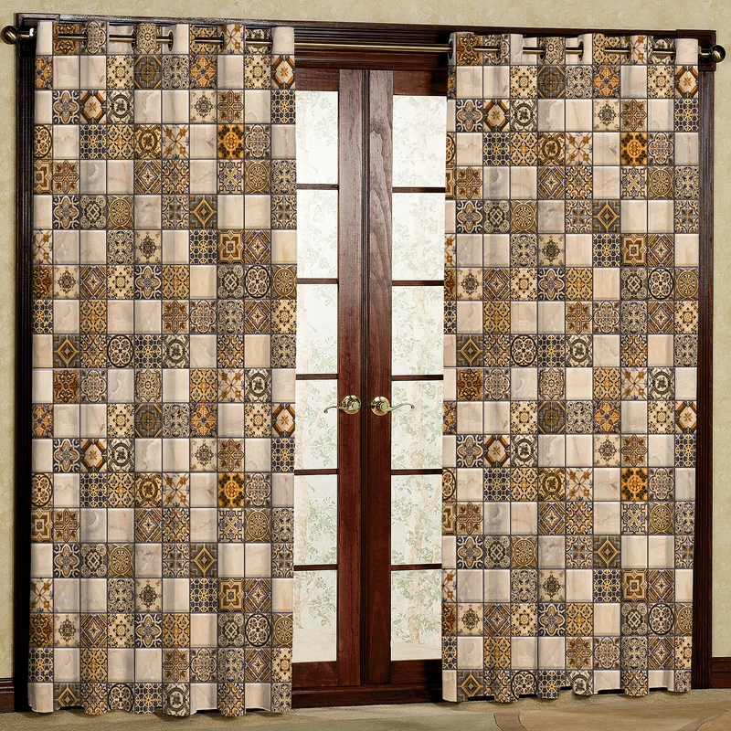  پرده مدل مخمل پانچی کد 4884 سایز 140x280 سانتی متر