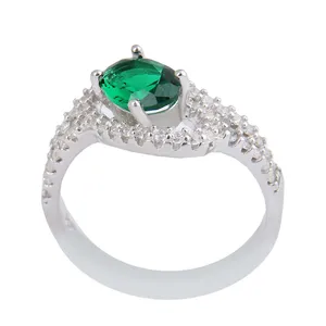 انگشتر نقره زنانه بازرگانی میلای مدل کوارتز تراش جواهری کد AWR_1128