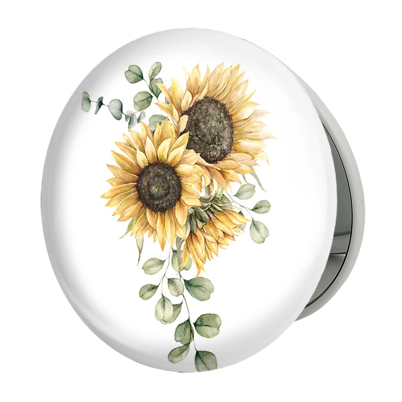 آینه جیبی خندالو طرح گل آفتابگردان مدل تاشو کد 29536