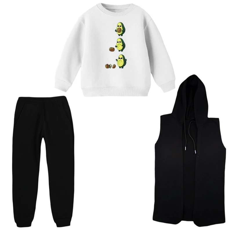 ست 3 تکه لباس راحتی بچگانه مدل آووکادو باردار  