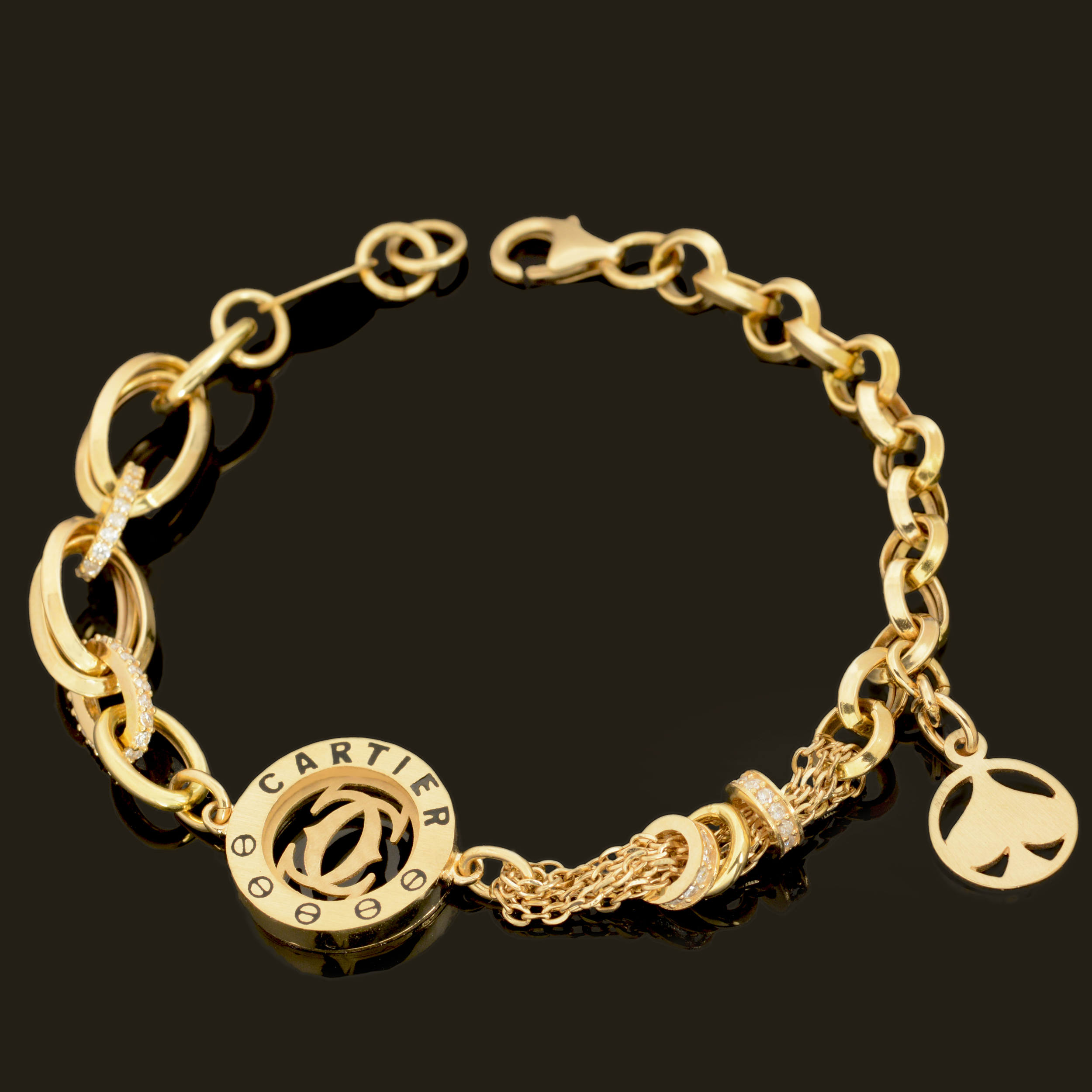 دستبند طلا 18 عیار زنانه طلای مستجابی کد 67157 -  - 2