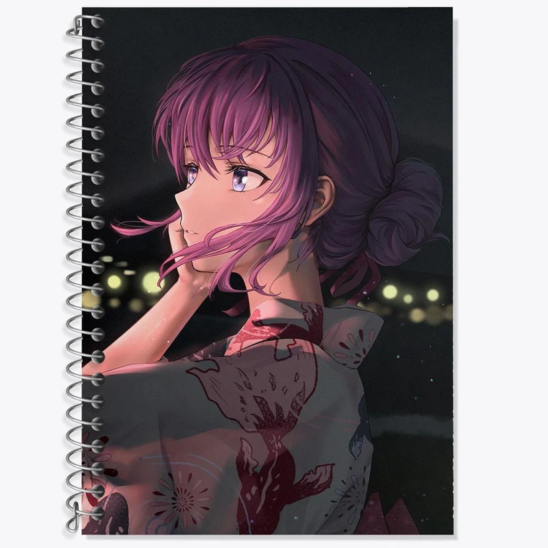 دفتر زبان 50 برگ خندالو مدل دو خط طرح ساکورا انیمه فیت استی نایت Fate Stay Night کد 22733