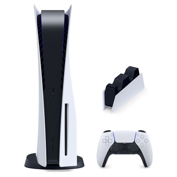 کنسول بازی سونی مدل PlayStation 5 ظرفیت 825 گیگابایت ریجن 1216A اروپا به همراه پایه شارژر