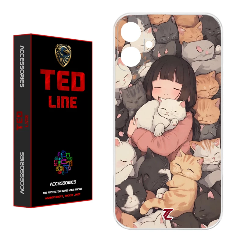 کاور تدلاین طرح گربه کد 1171 مناسب برای گوشی موبایل سامسونگ Galaxy A07