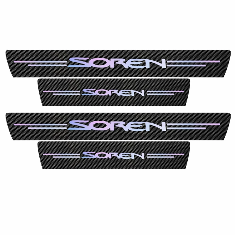 برچسب پارکابی خودرو سولگی مدل کربن کد J68 مناسب برای سورن بسته 4 عددی