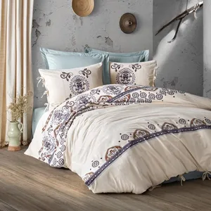 سرویس روتختی کاتن باکس مدل Nostalgic Mavera Mavi دو نفره 6 تکه