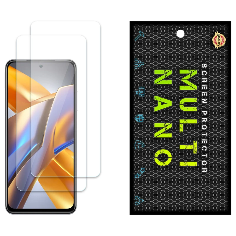 محافظ صفحه نمایش مولتی نانو مدل X-S2N مناسب برای گوشی موبایل شیائومی Poco M5s بسته دو عددی