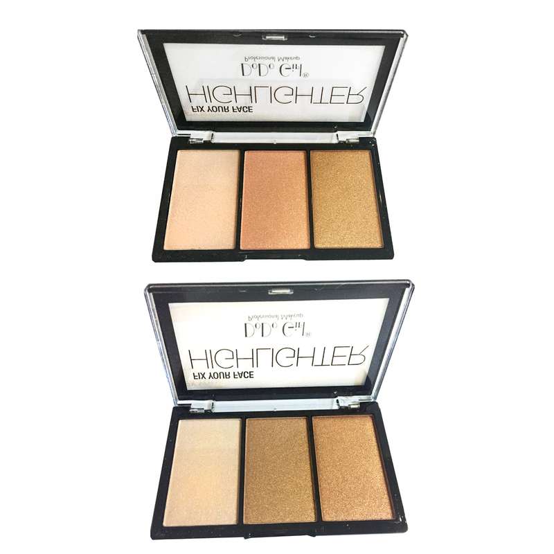 پالت هایلایتر دودو گرل مدل Professional Makeup مجموعه دو عددی پالت هایلایتر دودو گرل مدل Professional Makeup مجموعه دو عددی