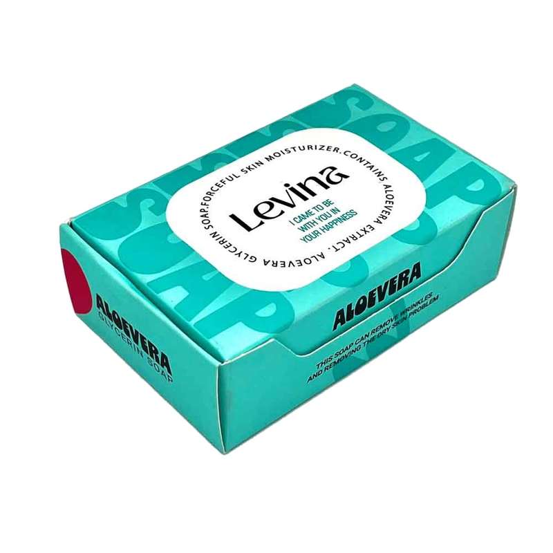 صابون شستشو لوینا مدل گلیسیرین سری Aloevera وزن 120 گرم