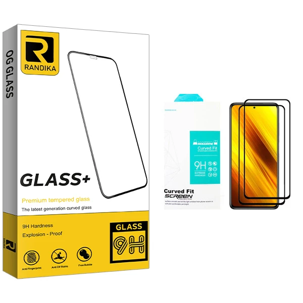 محافظ صفحه نمایش راندیکا مدل GLD مناسب برای گوشی موبایل شیائومی Poco X3 بسته دو عددی