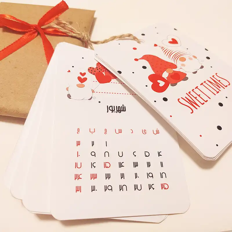 تقویم جیبی سال 1402 طرح عشق کد 103