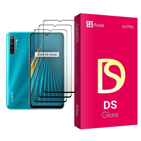 محافظ صفحه نمایش آسدا مدل DS Glass MIX003 مناسب برای گوشی موبایل ریلمی 5i بسته سه عددی